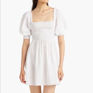 Hillhouse Home Athena Nap Dress White Swiss Dot